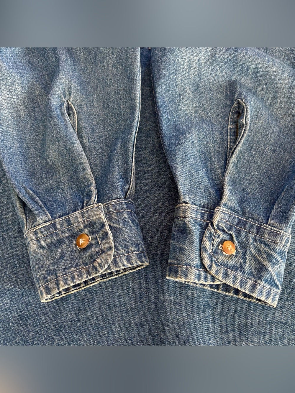 American Original embossed XL made in USA heavyweight jean shirt or jacket. - Picture 7 of 12